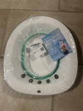 RUGUO Foldable Sitz Bath for Toilet, Drainage Holes, Universal Fit, White/Green