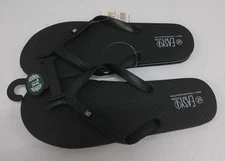 Easy USA Black Flip Flops Sandals Size M (S8069-M) Made in China