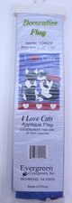 NEW Decorative Flag Outdoor Garden Display I LOVE CATS 28" x 40" Applique NIP