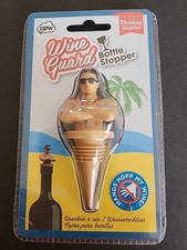 NPW Drinking Buddies Wine Guard Bottle Stopper Lifeguard Man White Elephant