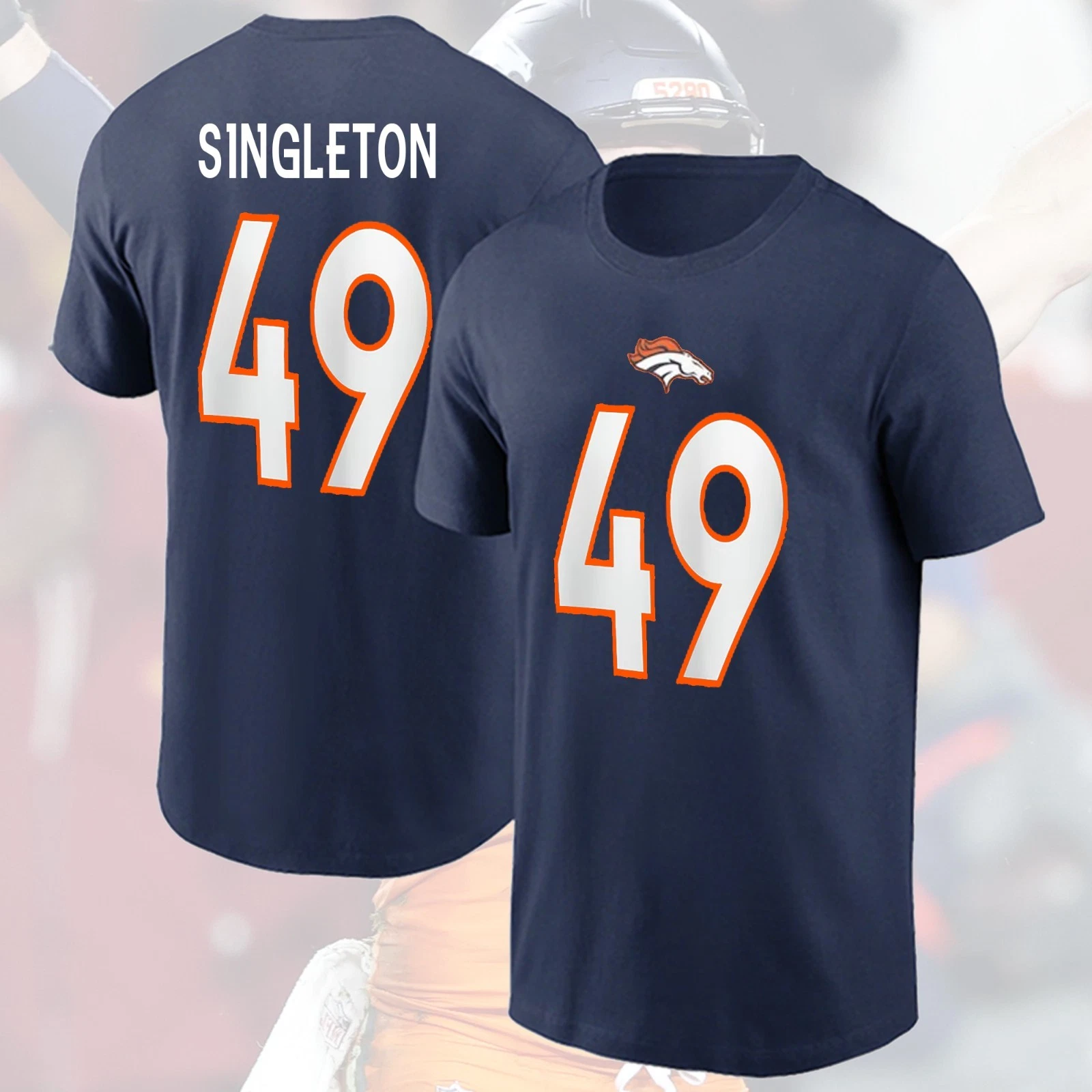 Alex Singleton #49 Denver B.owll 2025 Player Name & Number for Fan