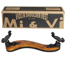 MI&VI Violin Shoulder Rest - 4/4 - 3/4 Violins - Collapsible Real Wood