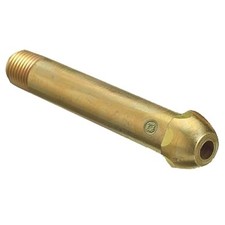 Regulator Inlet Nipple, Oxygen, 1/4 in (NPT), 3 in L, Brass, CGA-540 Western