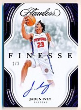 2024-25 Flawless Jaden Ivey Finesse Signatures Amethyst Auto #FNS-JIV (1/3)