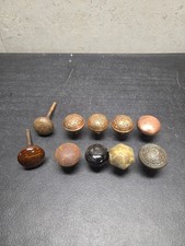Lot Of 10 Antique Eastlake Door Knobs Brass/ Steel/Spindles