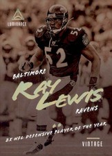 2018 Panini Luminance Vintage Performers #15 Ray Lewis Card