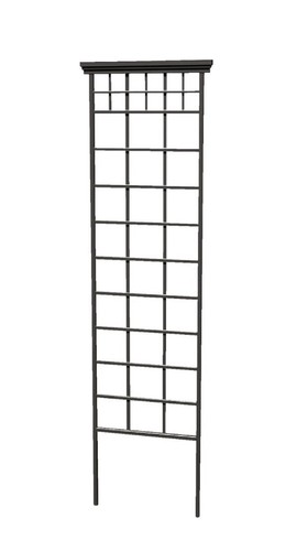 PANACEA 82172 Steel 78 In. Mission Trellis Black