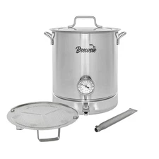 Concord Stainless Steel Home Brew Kettle + Dual Filtration 8 Gallons Outdoor