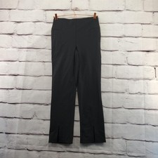 Athleta Pants Womens 6 Black Stretch Recycled Nylon Zip Pocket Ankle Slit Travel