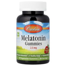 Melatonin Gummies, Natural Strawberry, 2.5 mg, 60 Vegetarian Gummies