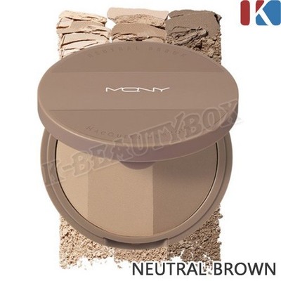 MACQUEEN NEW YORK Fake Up 3 Color Shading 9g #Neutral Brown Face Shading Makeup