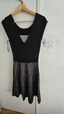 Black V-Neck Fit & Flare Mini Dress Size S–M