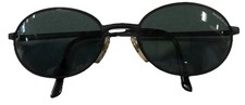 Vtg Bolle 5508 Sunglasses Black Frames With Original Green PCM Lenses