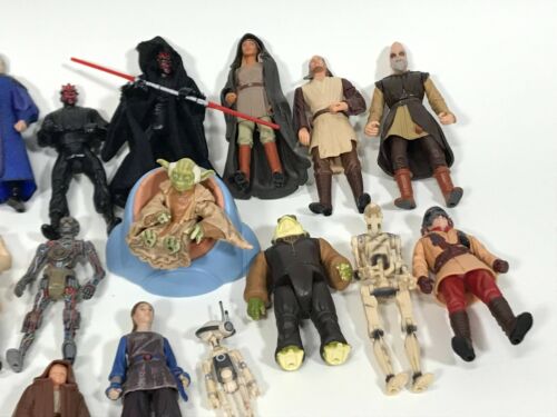 Lot of 17 Star Wars E1 Episode 1 Action Figures Darth Maul C-3PO Battle Droid - Picture 2 of 4
