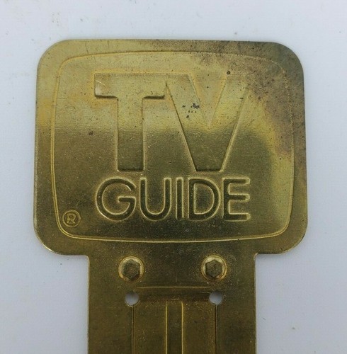 VINTAGE/RARE Brass/Brass Tone TV GUIDE Book Mark Circa 1980-90's - Picture 3 of 7