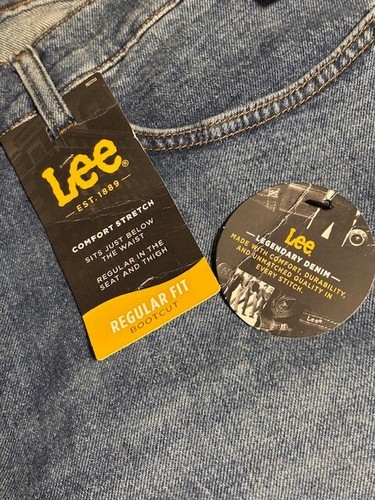 LEE Regular Jeans Bootcut Stretch Midrise Worth It is Blue 40X30 - Picture 4 of 11