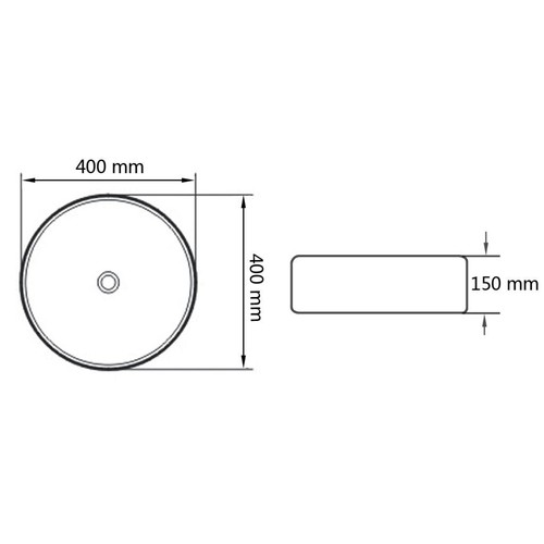 Modern Bathroom Ceramic Sink Basin Washing Bowl with Overflow Hole Round Toilet - Picture 32 of 95