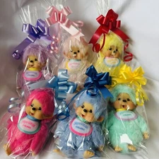 Monchhichi COLORS Plush Keychain Full Set of 6 Sekiguchi Japan Wrapped & Cute!