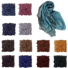 Chiffon Square Scarf 110 110Cm Women Hijab Muslim Turban Shawl Wrap Scarves Arab