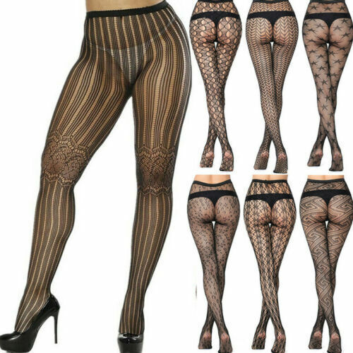 Women's  Tights Fishnet Lace Stocking Hollow Out Sexy Pantyhose Lingerie Floral - Picture 1 of 48