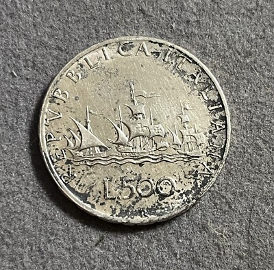 1964年　イタリア銀貨 500リラ　No.28 1964年 イタリア銀貨 500リラ No.28 （Yahoo!オークション