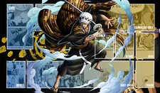 One Piece Playmat Gaming Desk Mat Law Sword Pirates Zones