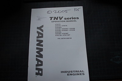 YANMAR Diesel Engine Operation Operator Owner Manual 2005 guide book industrial