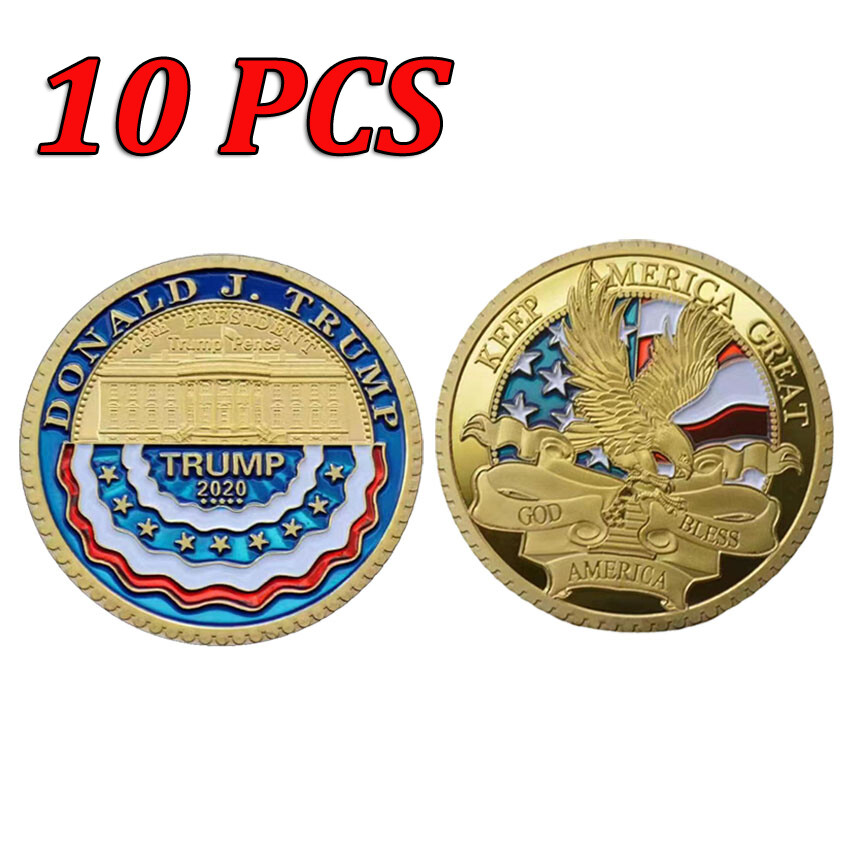 10PCS Donald Trump 45th President 2020 Challenge Coin Commemorative Cllectible