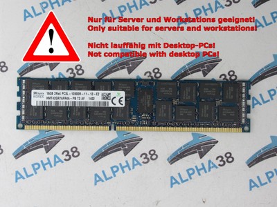 SK Hynix 16 GB RDIMM ECC Reg DDR3-1600 Supermicro X8DTU-6TF+ Server RAM