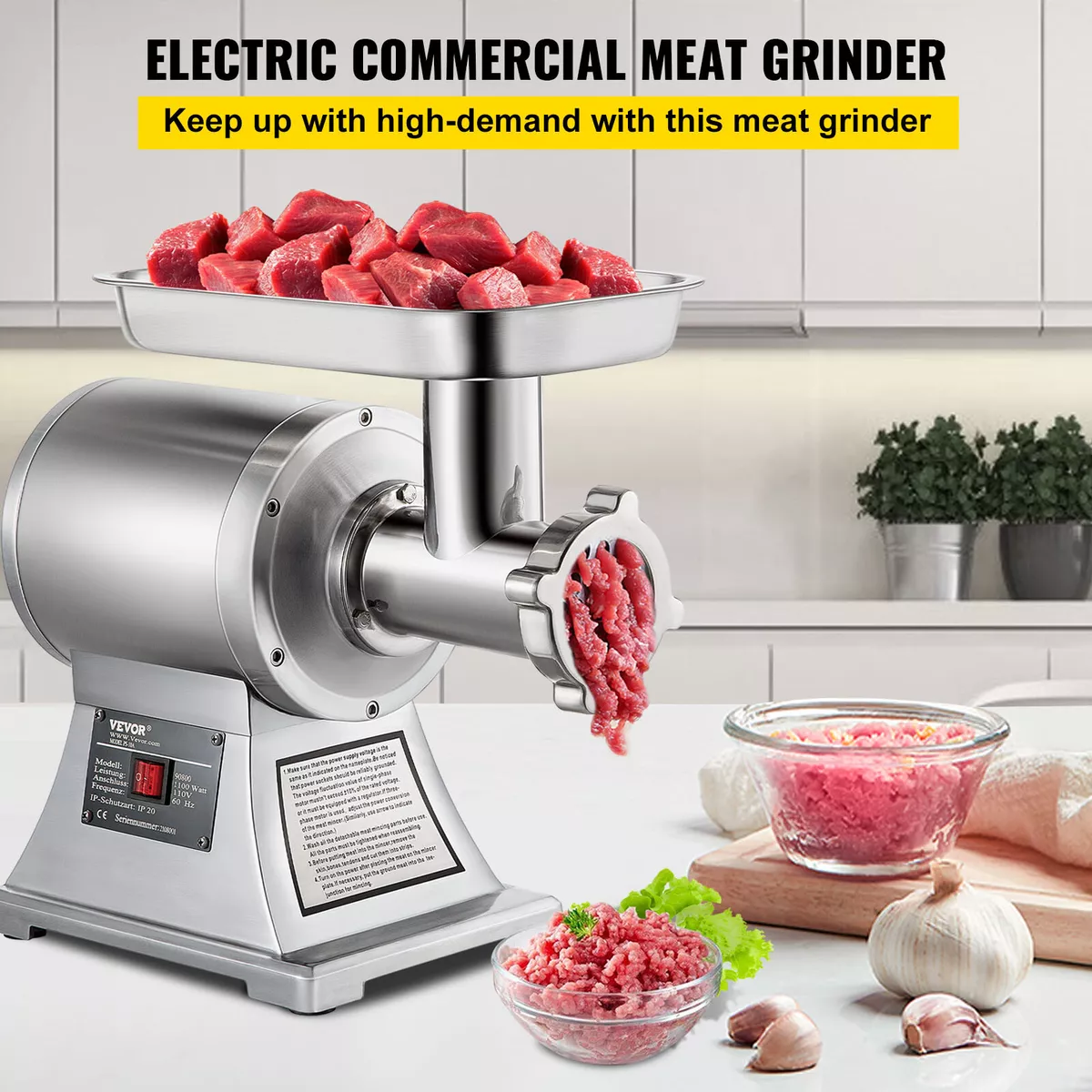 C52 meat mincer chopping the vegetable testing moive 