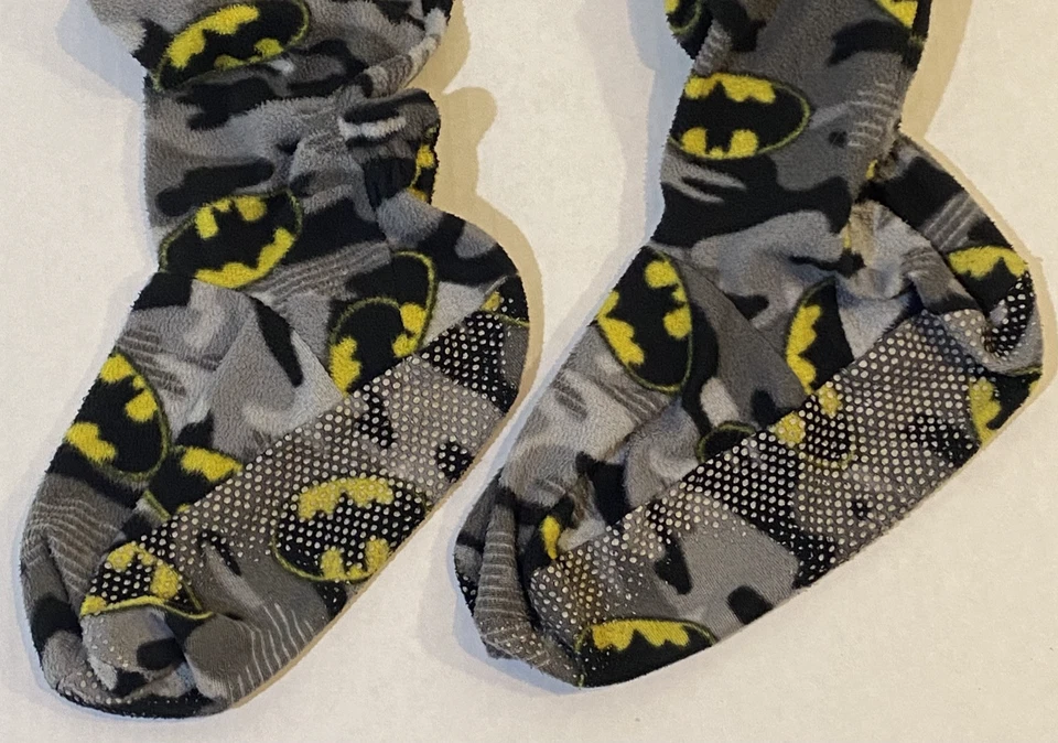 Batman Pyjama Pants with Covered Feet Kids Size 10-12 Gray - Image 2 of 4