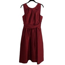 Alfred Sung Dupioni in Barcelona Red Dress Size 10