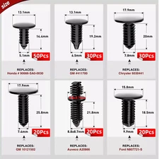 170PCS Automotive Christmas Tree Clips Assortment Retainer Fastener for Honda GM