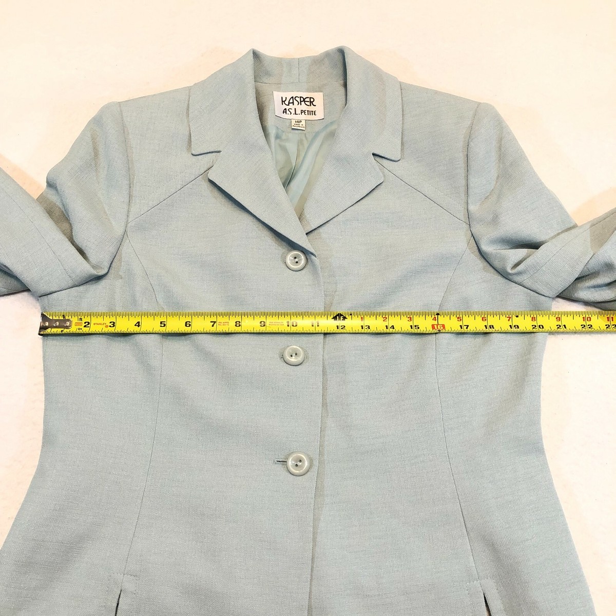 Blazer Femme Kasper ASL Taille 6 - Mélange Laine Vert Citron Occasion Excellent état