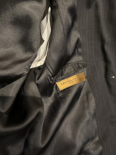 Donna Karan VINTAGE Designer Wool Blazer Black 42R - Picture 5 of 9