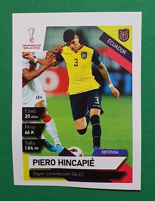 2022 EO South America Qualifiers FIFA Qatar #086 PIERO HINCAPIE Ecuador Sticker
