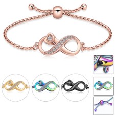 Cremation Jewelry Infinity Urn Bracelet for Ashes Stainless Steel Ashes Bracelet