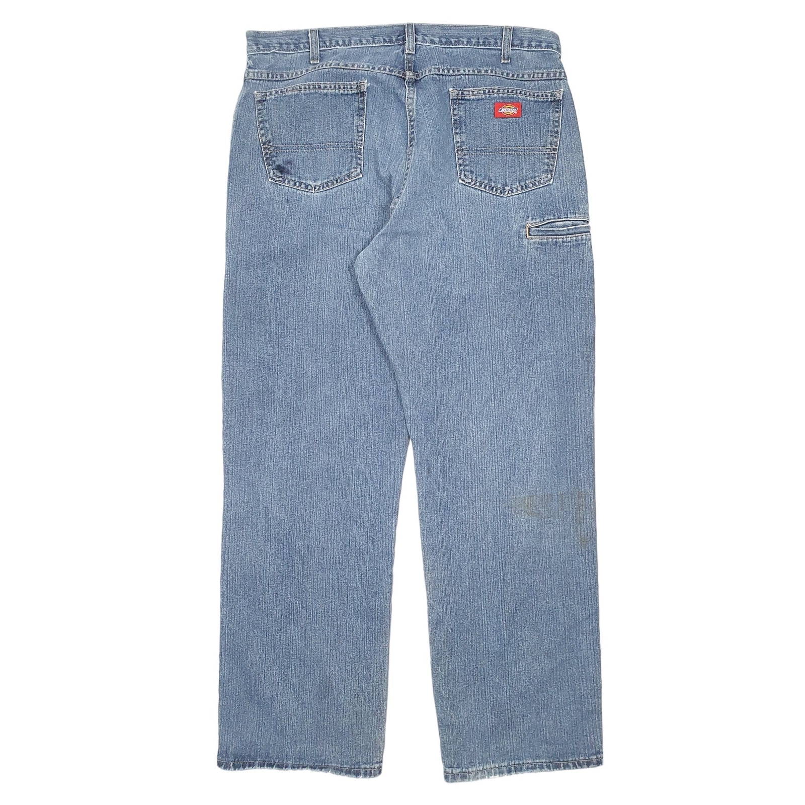 DICKIES Carpenter Jeans Regular Fit Blue Denim Trousers Mens Double Knee W38 L32 image 3