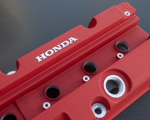 Honda K SERIES K24 K20 type r civic rsx valve cover PowderCoated JDM WRINKLE RED - Picture 11 of 12