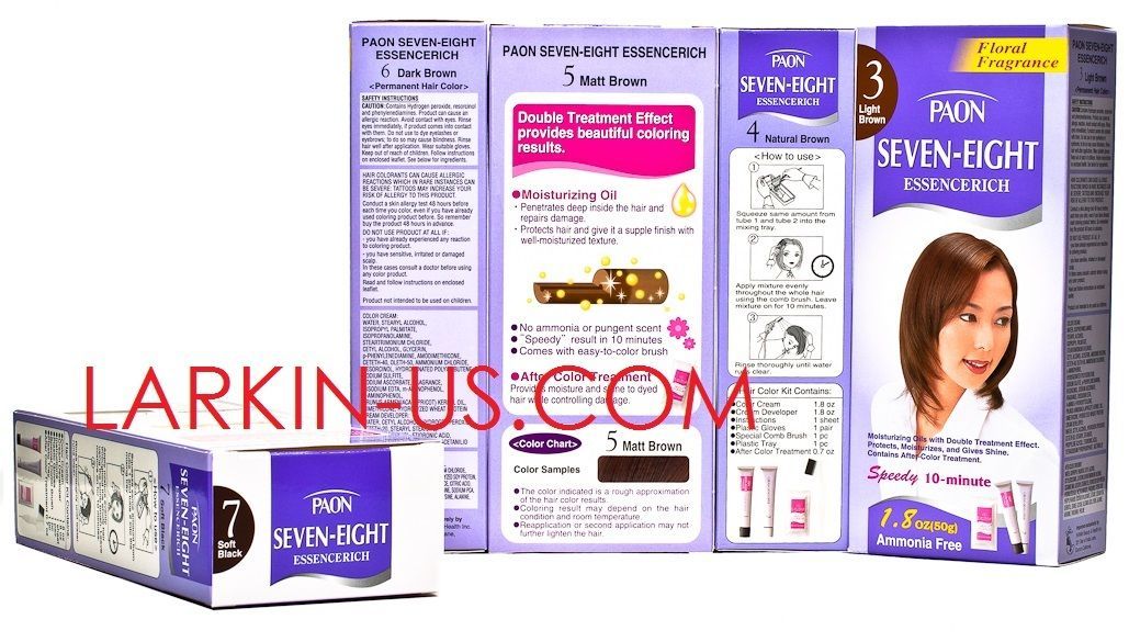 AUTHORIZED DEALER: PAON SEVEN EIGHT ESSENCERICH HAIR COLOR KIT #3