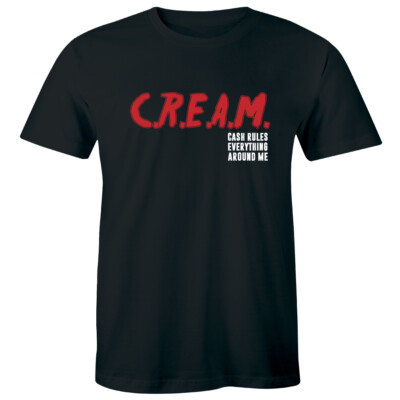 Cream Cash Rules Everything Around Me T-Shirt for Men