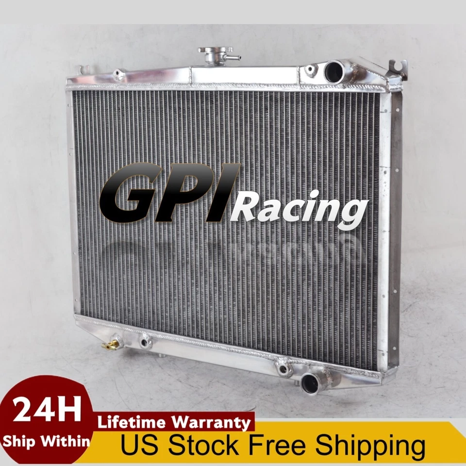 Radiador de aluminio de 2 filas para camioneta Nissan Pathfinder D21 1986-2004 VG30 Z24 KA24 Foto 2 de 4