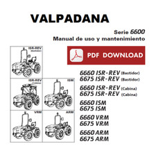 Valpadana 6660 6675 Manuale uso manutenzione Libretto istruzioni trattore 6660