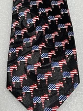 Steven Harris Democrat Donkey Liberal Political American Flag Tie