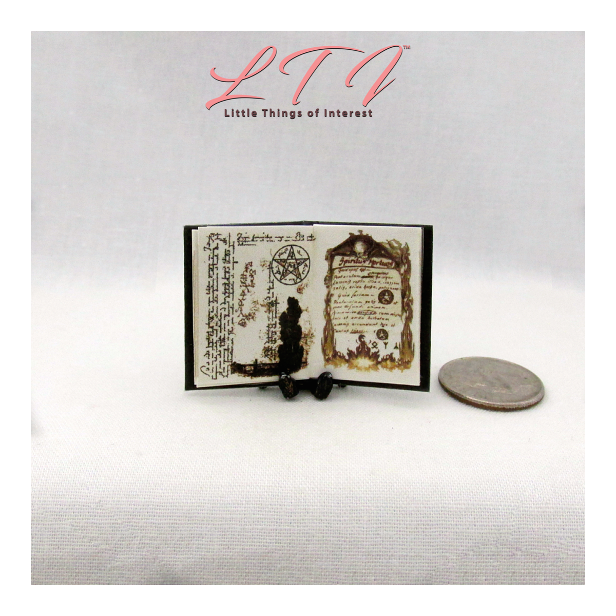 Libro Degli Incantesimi Delle Streghe Per La Casa Delle Bambole, Miniatura In Scala 1/12: Nuove Dimensioni Più Grandi! - Italia - Foto 2