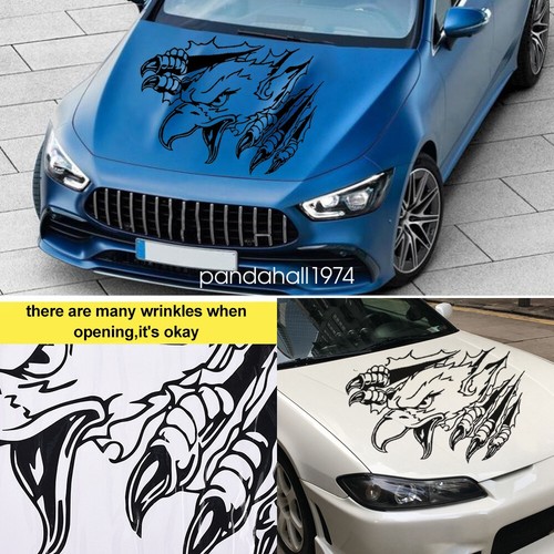 Universal Car Eagle Claw Graphic Cool Decal Car Hood Roof Body Sticker Black - Picture 5 of 6