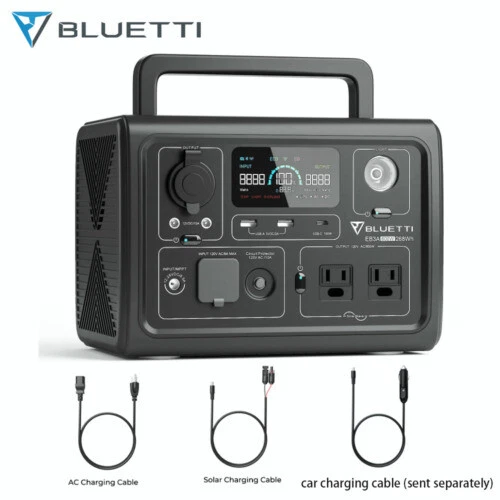 BLUETTI EB3A 600W Portable Power Station+Car charging cable for Outdoor Activity