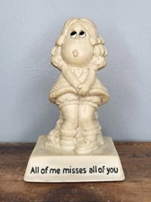 Vintage 1976 Russ Berrie & Co. Sillisculpt #9217 "All Of Me Misses All Of You"