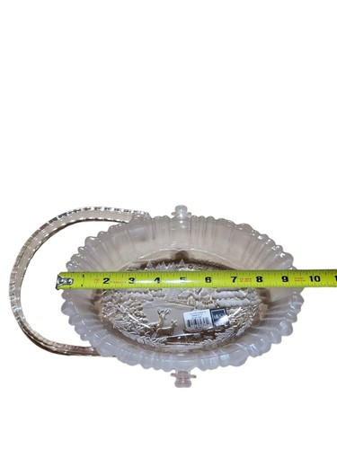 "Cesta de Navidad de vidrio Mikasa Winter Dreams con caja original SA95 9,5""" - Imagen 8 de 12