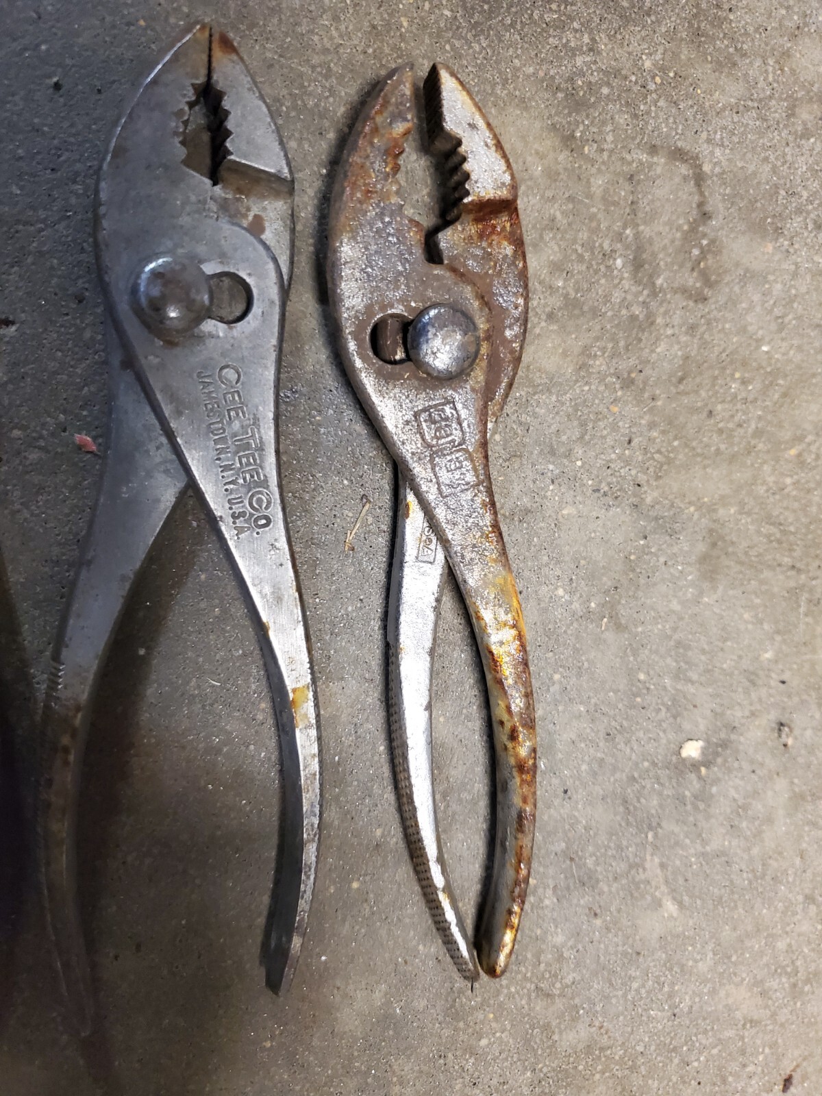 Large Cee Tee Pliers Lot Set Slip Joint Wire Cutting eBay